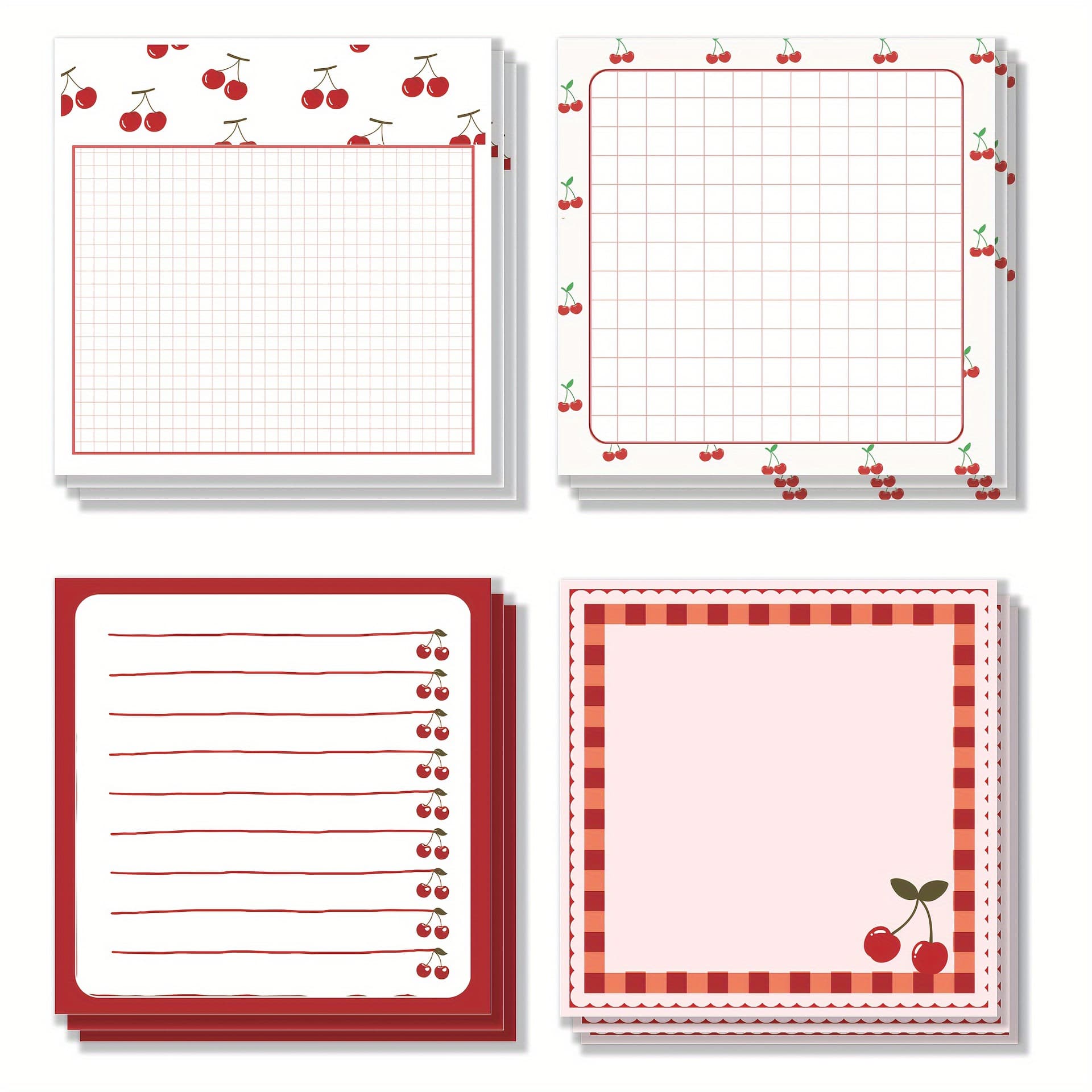 Cross-border Sticky Notes Cherry 4-Piece Set Sticky Notes Animal Sticky Notes Self-Adhesive Notes