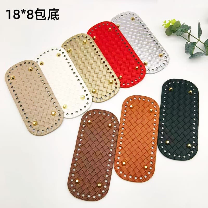 DIY Handwoven Bag Bottom Plate Leather Accessories Tote Bag Crochet Base 18x8 Bag Bottom Accessories Wholesale