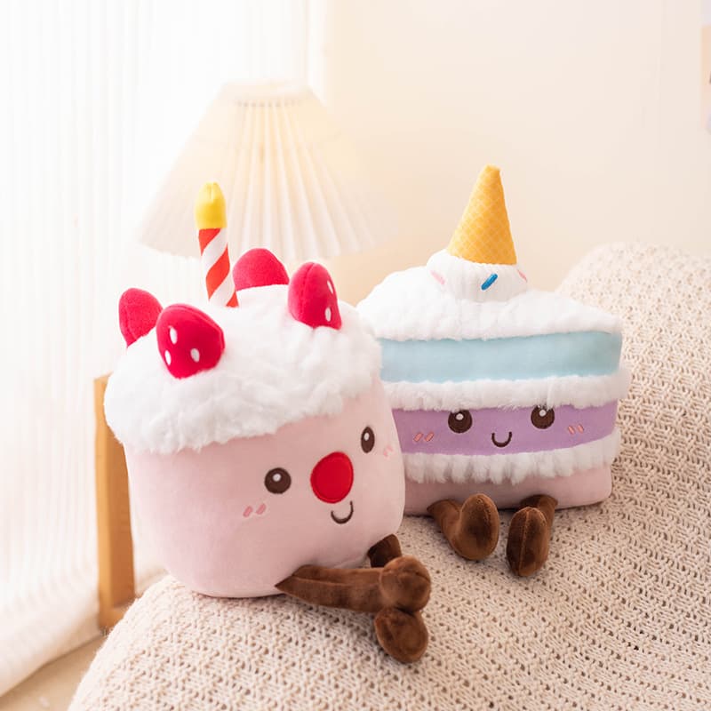 Cute Plush Cake Doll Toy Small Gift Claw Machine Stuffed Toy Grab Doll Pillow Sofa