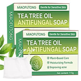Cross-border Amazon TK bestseller tea tree essential oil handmade soap for face and body cleansing, antibacterial, oil control, moisturizing, skin softening