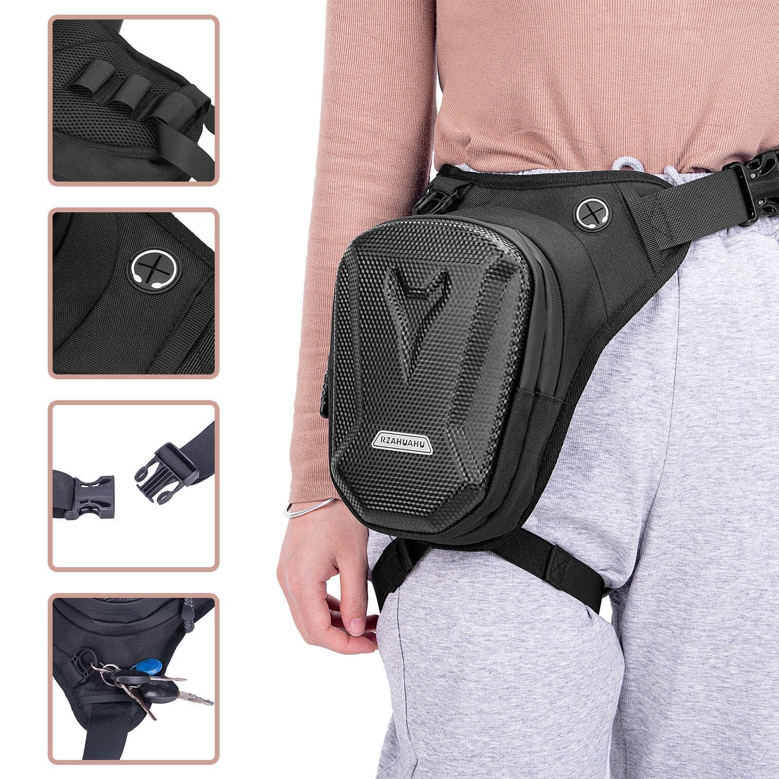 Tactical Leg Bag Men's Cycling Motorcycle Multifunctional Waterproof Thigh Waist Pack Outdoor Crossbody Bag