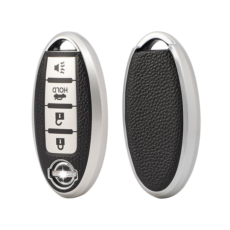 Leather Pattern Key Case Compatible with 13-20 Nissan Teana Key Case Nissan 12 Duke Car High-End Shell
