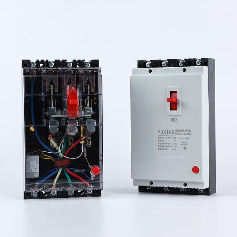 DZ15-100 Molded Case Leakage Circuit Breaker Three-Phase Four-Wire Molded Case Circuit Breaker Air Switch
