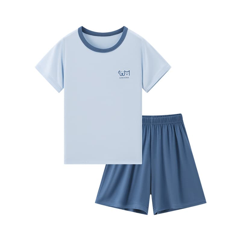 [Cool Summer Comfort] Kids' Modal Pajamas - Boys' Casual Set, Teen Sports Girls' Homewear