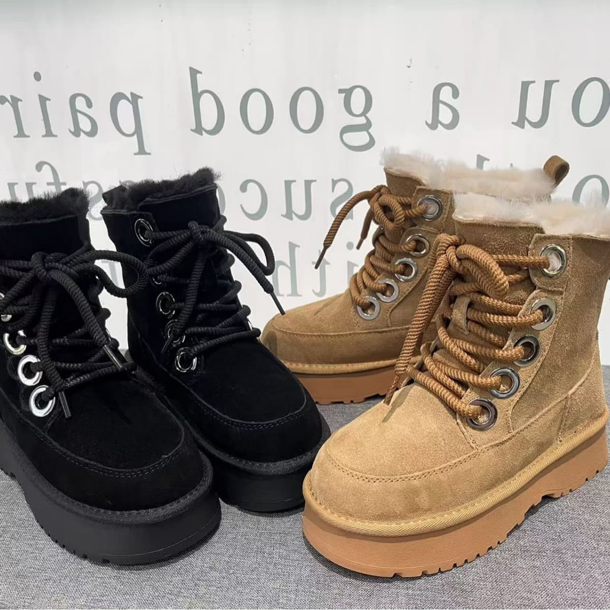 2025 Fleece-Lined New Winter Warm Daily Casual Versatile Women Waterproof Anti-Slip Northeast Snow Boots Platform Cotton Shoes