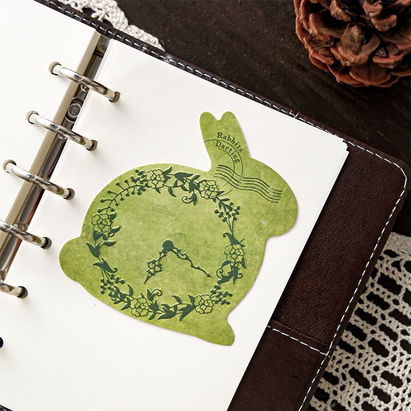 Mu dyed note paper square inch edge series special-shaped retro handbook decorative note materials 10 sheets in 4 styles