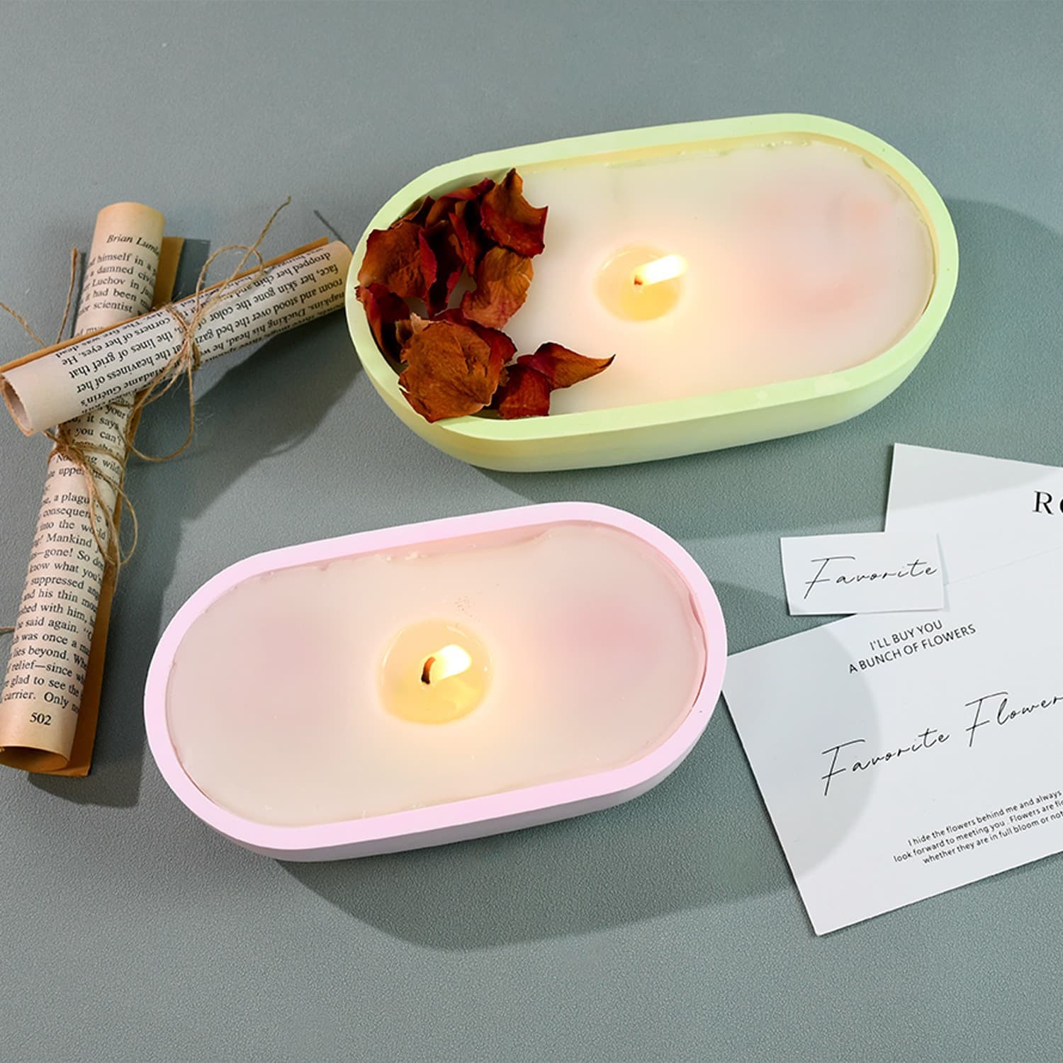 DIY New Large Small Boat Scented Candle Cup Mold Plaster Jar Storage Jar Silicone Mold Cross-border Hot Sale