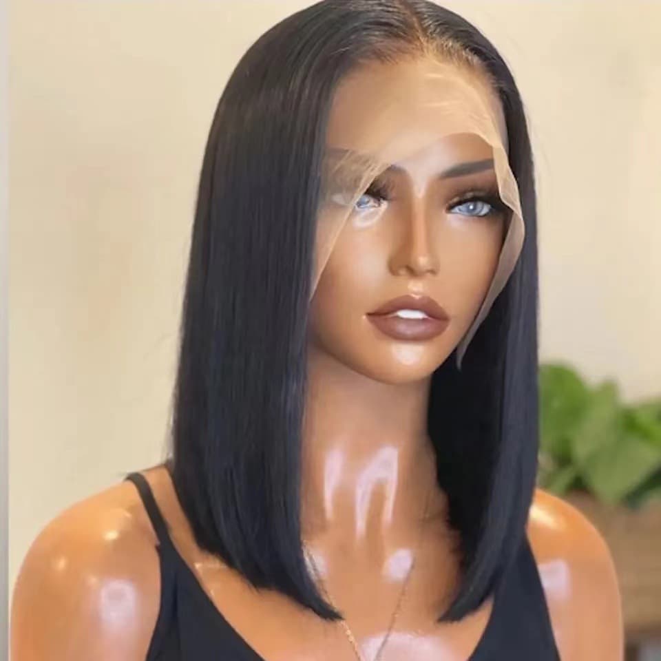 Bob 13*4 Lace Frontal Wigs Human Hair Wig Bone Straight