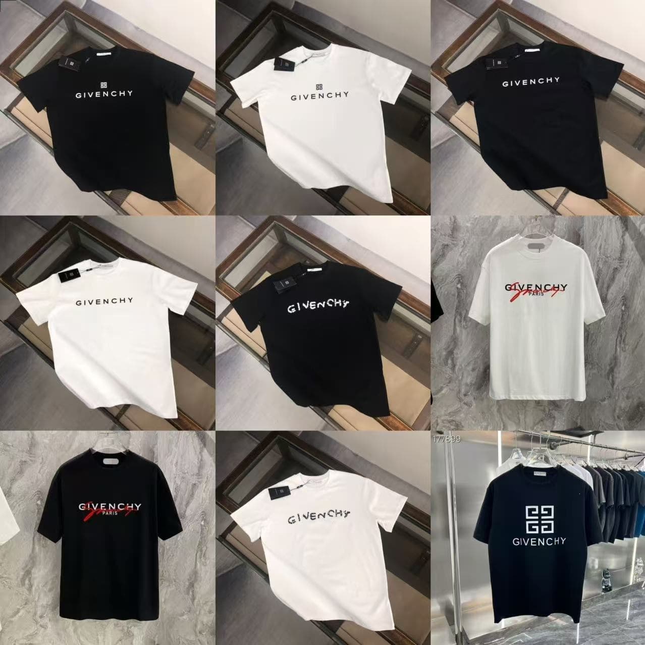Pure Cotton Short Sleeve JI Brand High-Quality T-Shirt Crew Neck Couple Student Version Classic GVC Men and Women Pure Cotton T-Shirt
