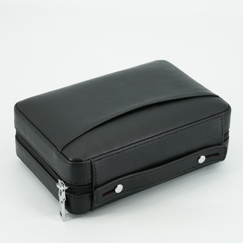 Cedar Wood Premium Leather Windproof Cigar Gift Box Portable Seven-Cigar Humidor Carry Case