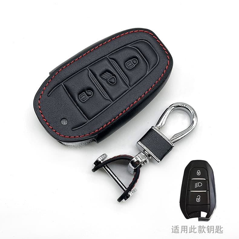 Suitable for foreign trade Peugeot 20083008 5008 308 508 407207 genuine leather key bag buckle