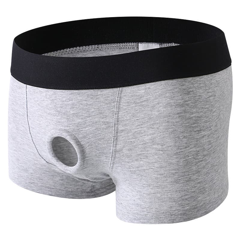 Men's Sexy Boxer Briefs Cotton with Dildo Pocket Vibrator Male Female Pleasure Products A029-PJ