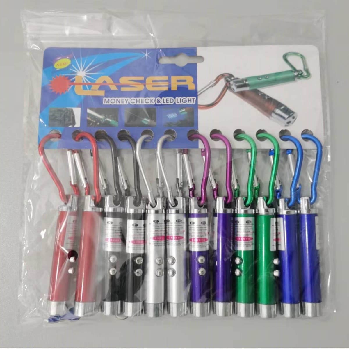 Multifunctional laser light, outdoor three-in-one mini UV money detector, LED lighting portable anti-counterfeiting inspection ultraviolet light