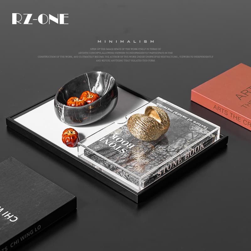 Jiang Shisan Modern Luxury Sales Office Living Room Coffee Table Marble Decorative Set High-End Ornaments