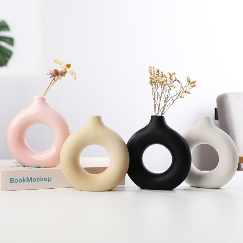 Cross-border art donut flower pot decoration ornaments elegant creative art craft ornaments design home garden
