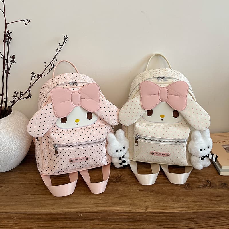 Cute My Melody High-Appearance Pink Backpack for Women Cartoon School Bag Outdoor Backpack Adjustable Large Capacity Women's Bag