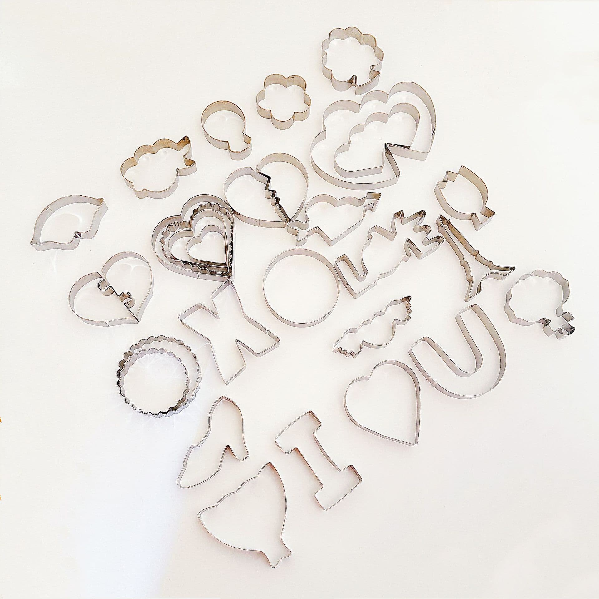 Stainless steel cookie cutter Valentine's Day series LOVE one-piece cutter cake kitchenware baking cookies