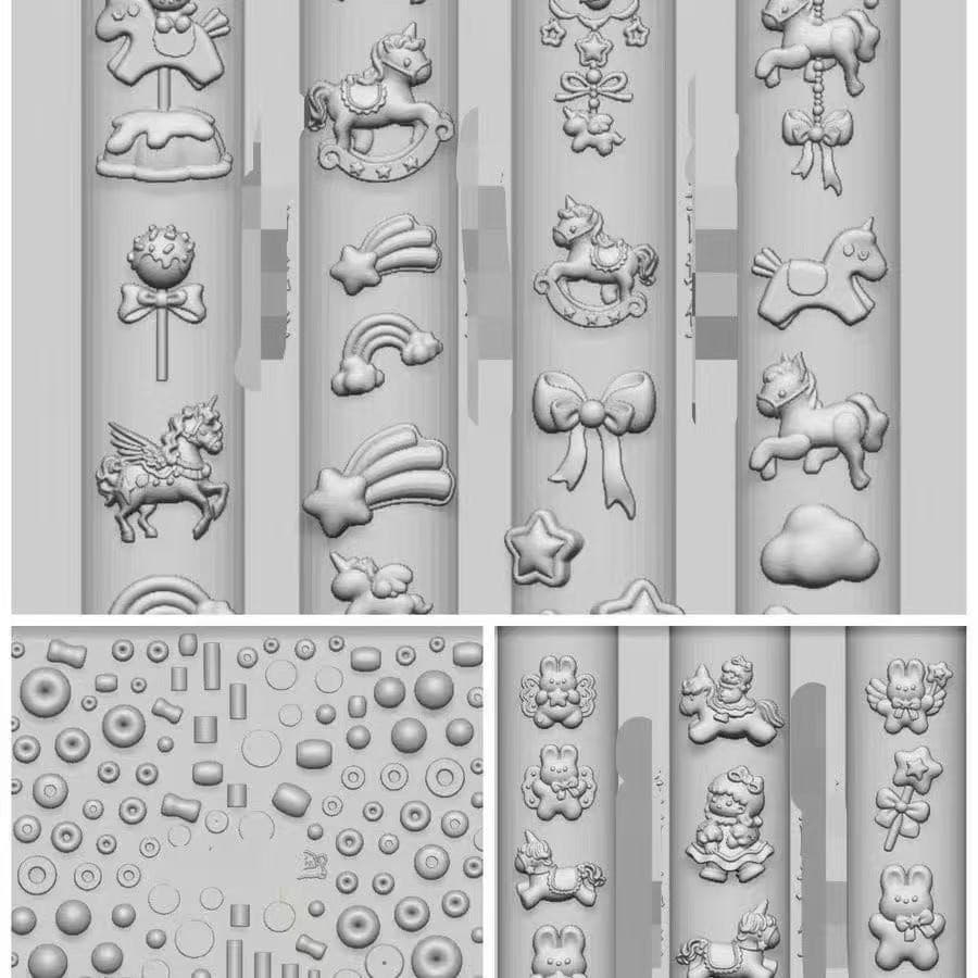 Year of the Horse, Year of the Horse, Unicorn Kt Sugar Bean High Translucency Food Grade Silicone High Quality Handmade Nail Art Mold Wholesale