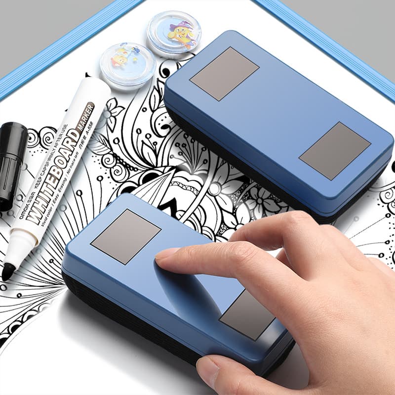 Magnetic Blackboard Eraser Dual-Use Sponge Whiteboard Eraser Chalk Washable Dust-Free Brush Office Teaching
