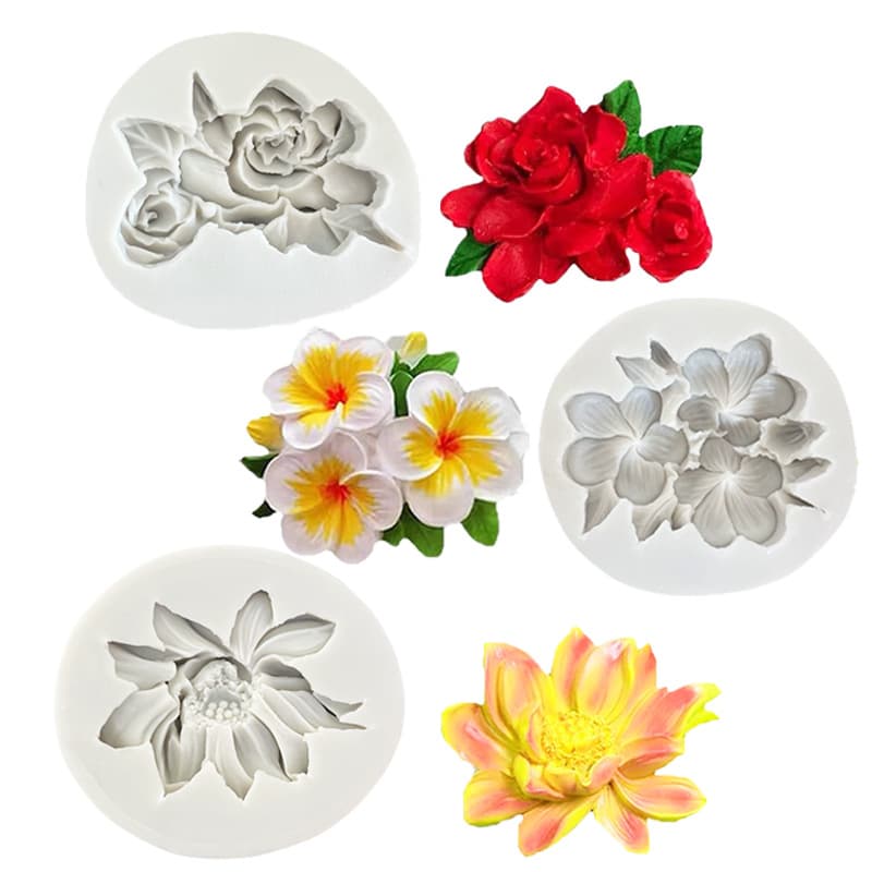 Flower Egg Flower Gardenia Lotus Silicone Mold Fondant Cake Chocolate Mold Aromatherapy Plaster