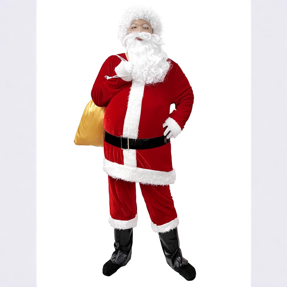 M-4XL cross-border European and American plus size Christmas costume, Santa Claus holiday party outfit, cosplay stage performance costume