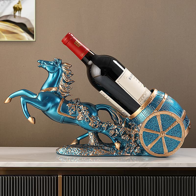 Horse Symbolizing Success Grape Wine Rack, Living Room Light Luxury High-end Wine Cabinet, Housewarming TV Cabinet Ornament Gift