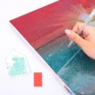 Framed Diamond Painting with Wooden Inner Frame, 5D Full Drill, Wholesale for Cross-Border Independent Station
