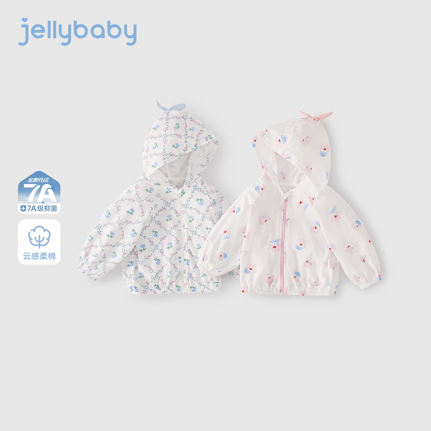 Jelly Baby Girl Coat 2026 Summer Toddler Air Conditioning Hoodie, Children's Pure Cotton Thin Style Baby Girl Summer Wear