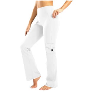 Amazon Cross-Border European and American High-Waist Flared Yoga Pants with Pockets Stretch Casual Pants Butt-Lifting Slimming Micro-Flare Pants Women