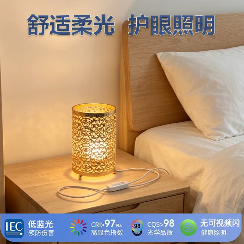 European Style Desk Lamp Decorative LED Bedroom Night Light Creative Ambient Light Home Bedroom Desktop Bedside USB Small Desk Lamp