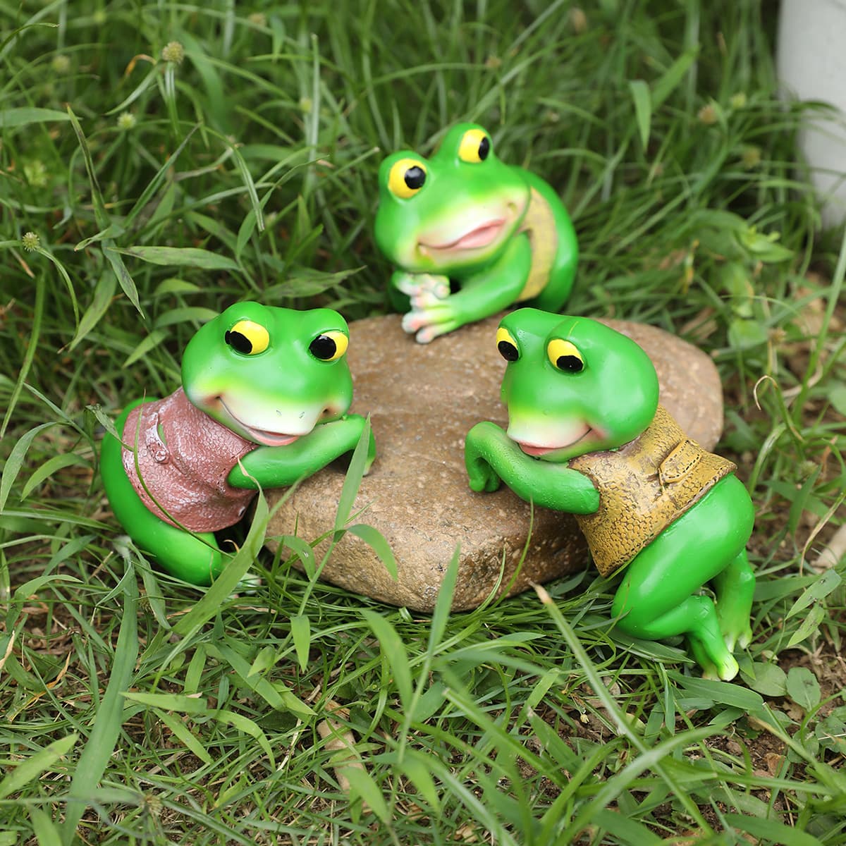 Cross-border Garden Decoration Courtyard Gardening Bonsai Ornament Garden Small Ornament Creative Cartoon Small Animal Frog Ornament