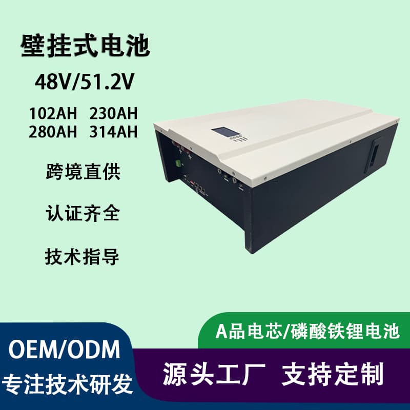 16KWH Wall-Mounted LiFePO4 Battery 51.2V 314Ah Solar PV Panel Home Energy Storage