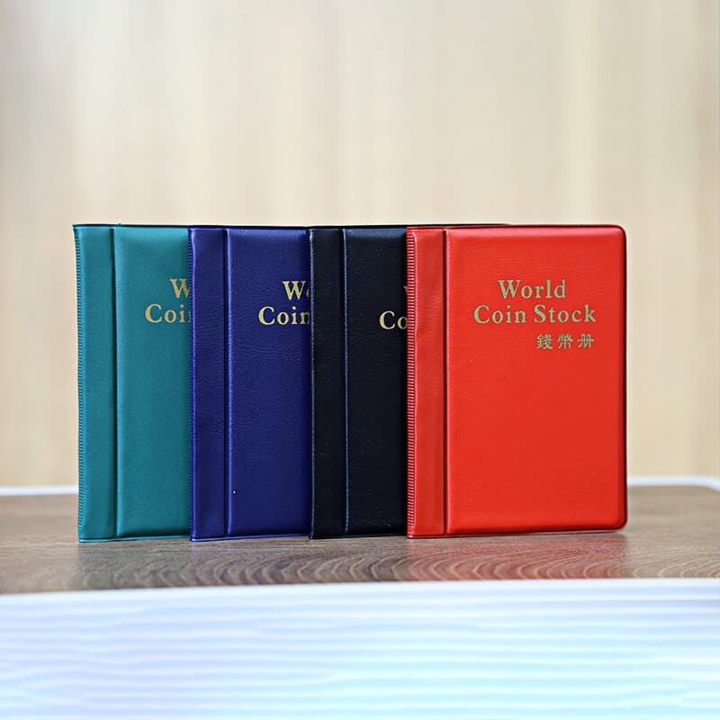 Coin Collection Album Coins Ancient Coins Stamp Collection 120-Grid PVC Chinese and English Version Storage Retro Style