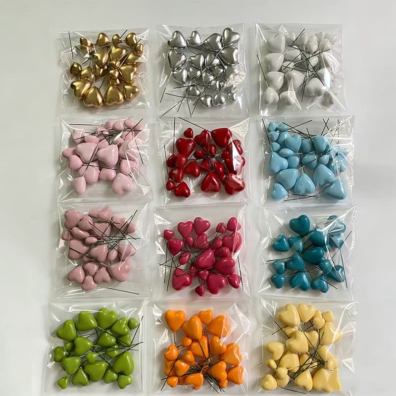 Love foam 20 mixed pack cake decoration balls gold and silver pink blue and red love birthday cake inserts