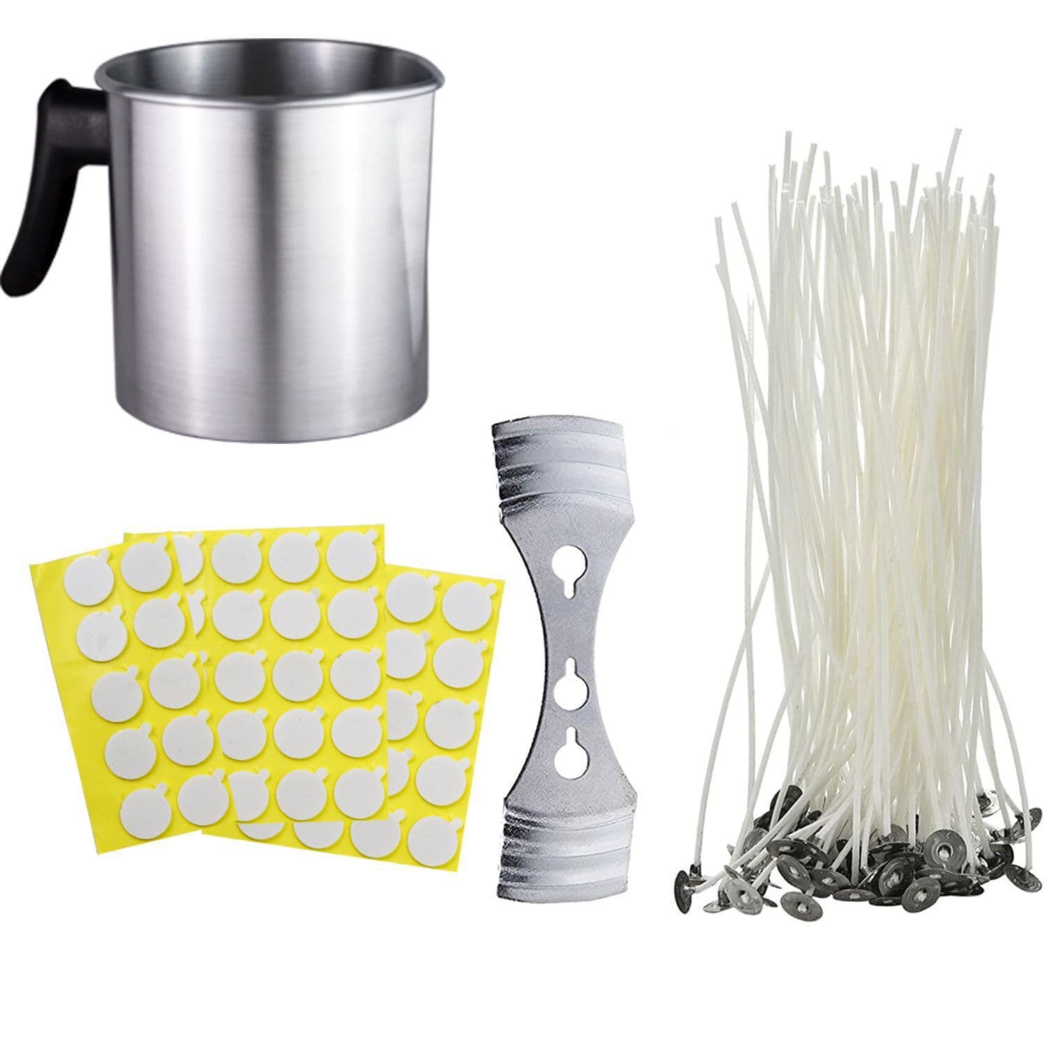 Candle DIY Kit, Scented Wax Making Supplies Set, Wax Melting Pot, Wicks, Holder, 1.2L Wax Melter