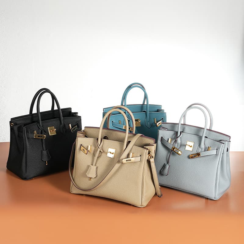 Premium Genuine Leather Commuter Tote Crossbody Handbag TOGO Top-Grain Cowhide Large Capacity Kelly Birkin Bag