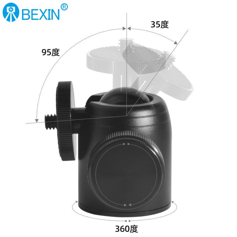 Wholesale Metal Mini Ball Head 360-Degree Rotation DSLR Camera Small Tripod Head Phone Live Streaming Mount