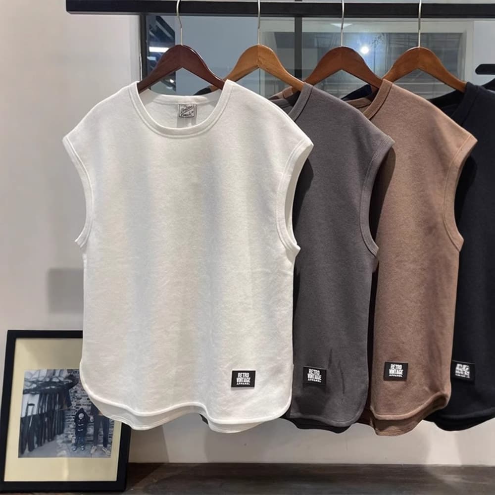 2025 Extra Large Size 300 Jin Pique Fabric Vest Men's Summer Sleeveless Wide Shoulder Tank Top T-Shirt