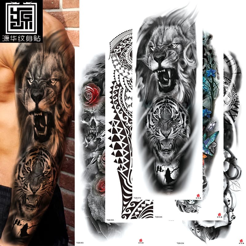 Long Arm Tattoo Sticker Full Arm Waterproof Temporary Tattoo Wholesale Stock Available Full Arm Tattoo Sticker