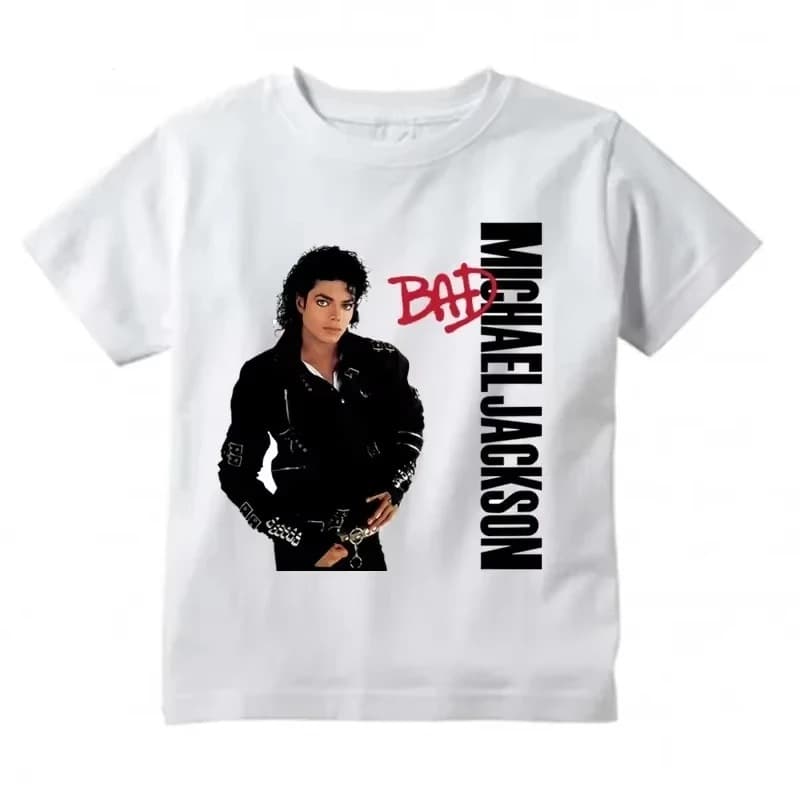 Michael Jackson Graphic Print T-Shirt Harajuku Rock Fashion Casual Short Sleeve Sailor Couple T-Shirt Design
