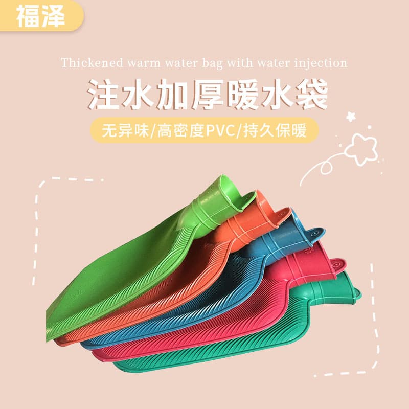 2000ml Rubber Hot Water Bottle Filling Warm Water Bag Thick Cloth Cover Hand Warmer Multiple Colors Bulk Order Factory Direct