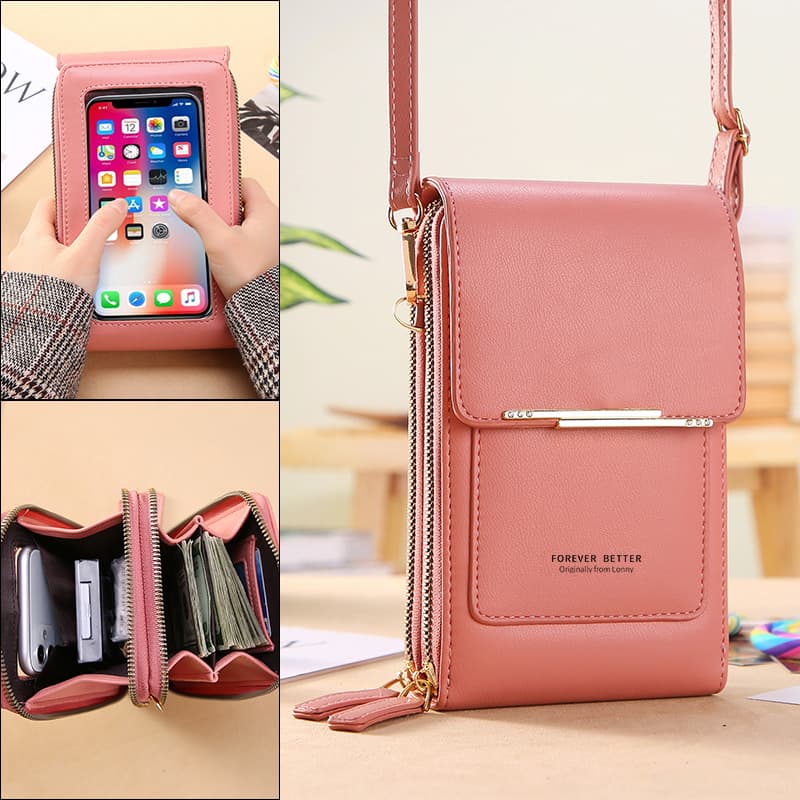 2024 new touchscreen phone bag for women, small crossbody cute phone carrying pouch, fashionable vertical wallet