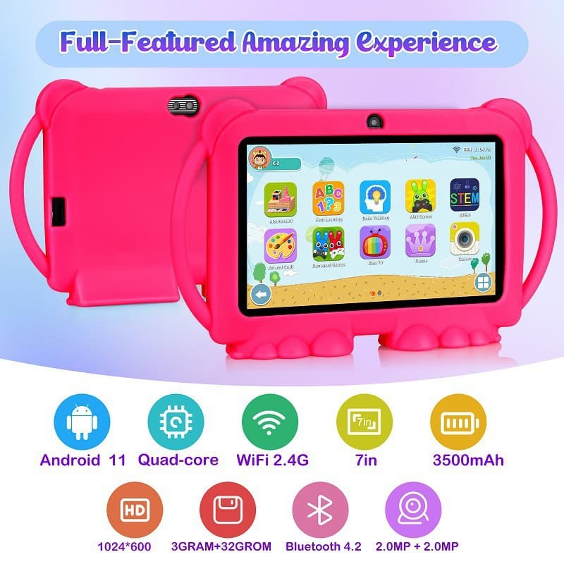 Foreign trade manufacturers directly supply 7-inch Android tablets (1+8) and children's tablets with high-definition screens for cross-border e-commerce.