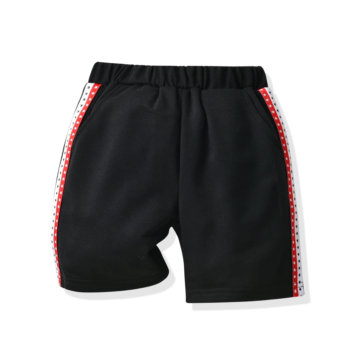 Children's Summer Casual Shorts for Boys, Black, Gray, Dark Blue Star Stripe Kids Shorts