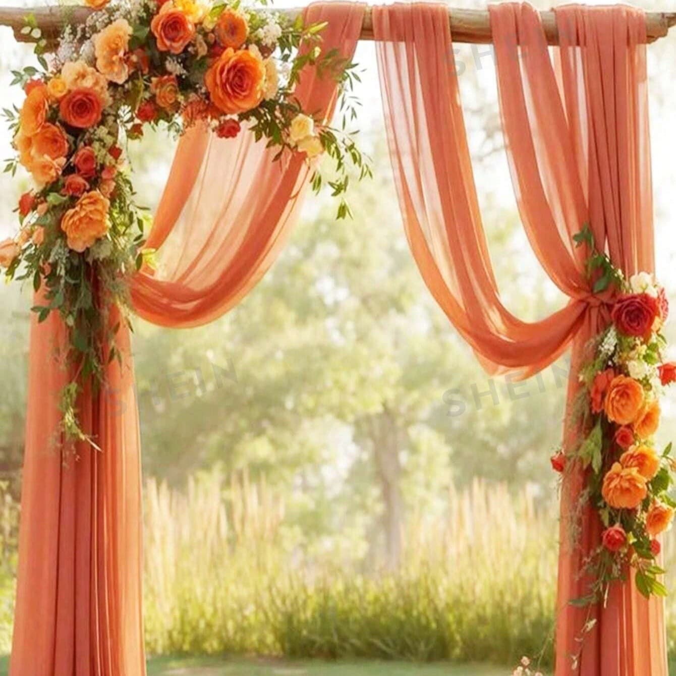 Cross-border tulle wedding chair back drape background fabric Swiss wedding decoration white tulle ceiling organza netting setup