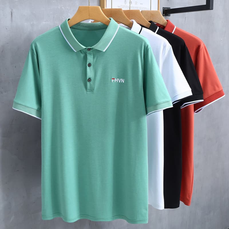 Big Size Summer Polo Shirt for Men Short Sleeve T-Shirt Men's Half Sleeve Top Trendy Men's Clothing Plus Size Turned Collar Tee