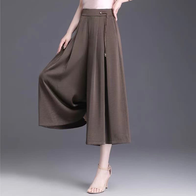 High-end Women's Culottes, Cropped Wide-leg Pants, Fashionable Loose Chinese-style New Oriental Flowing Drape, Versatile Lightweight Elegant Women's Trousers