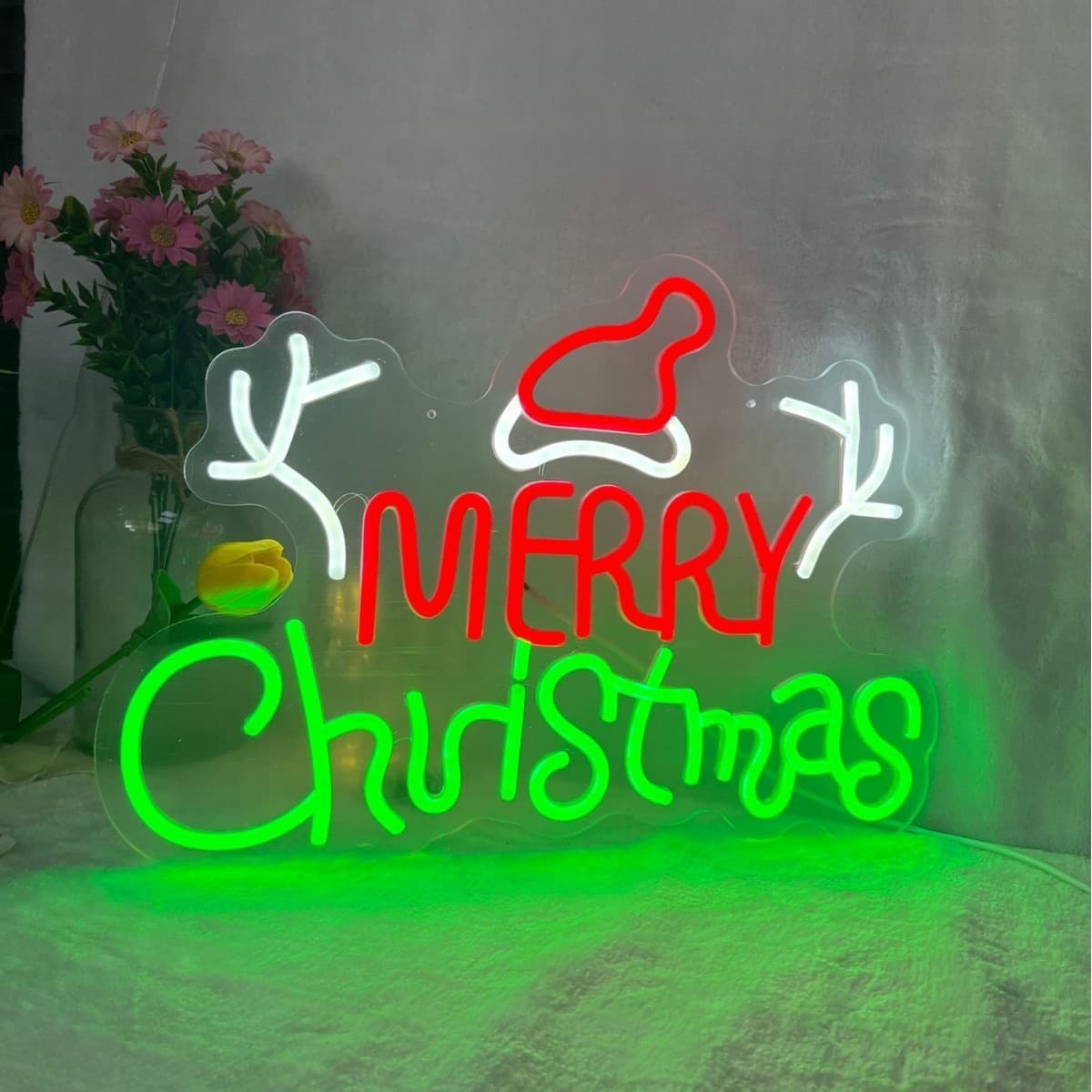 Merry Christmas Neon Light Cross-border Foreign Trade Acrylic LED Light Luminous Halloween Decoration Light