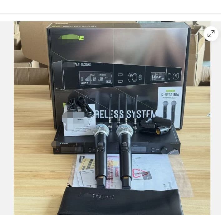 Professional performance microphone SLXD4D, dual handheld microphones.