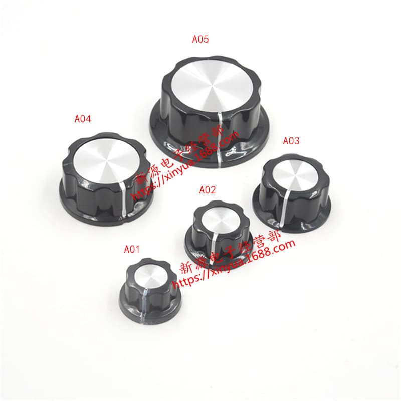 MF-A01/A02/A03/A04/A05 Potentiometer Knob Copper Core Knob/Cap Scale Dial 6mm Inner Hole